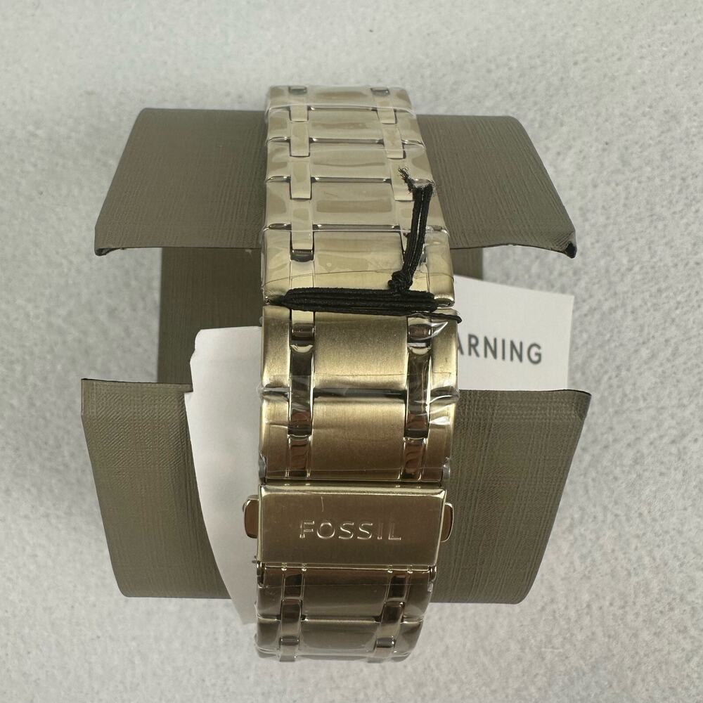 New FOSSIL Mens Fenmore Multifunction Gold-Tone Stainless Steel Watch BQ2809 - Picture 9 of 14